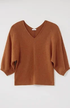 Pure Jill Tweed Double-V Sweater | Jjill
