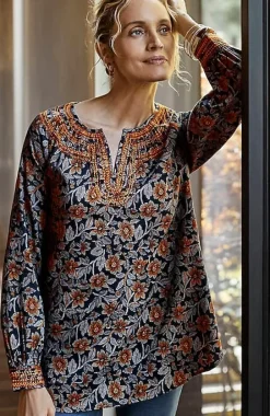 Pure Jill Twill Embroidered Tunic | Jjill