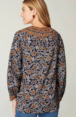 Pure Jill Twill Embroidered Tunic | Jjill