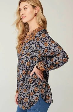 Pure Jill Twill Embroidered Tunic | Jjill