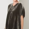 Pure Jill Velvet Seamed Draped Top | Jjill