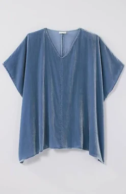 Pure Jill Velvet Seamed Draped Top | Jjill