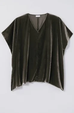 Pure Jill Velvet Seamed Draped Top | Jjill
