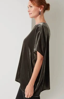 Pure Jill Velvet Seamed Draped Top | Jjill