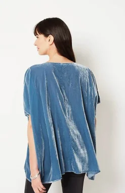 Pure Jill Velvet Seamed Draped Top | Jjill
