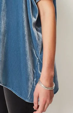 Pure Jill Velvet Seamed Draped Top | Jjill