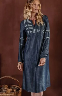 Pure Jill Whipstitched Embroidered Dress | Jjill