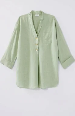 Pure Jill Yarn-Dyed Linen Button-Front Tunic | Jjill
