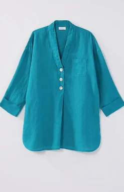Pure Jill Yarn-Dyed Linen Button-Front Tunic | Jjill