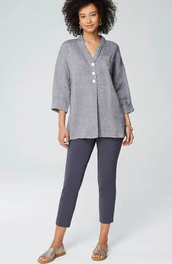 Pure Jill Yarn-Dyed Linen Button-Front Tunic | Jjill