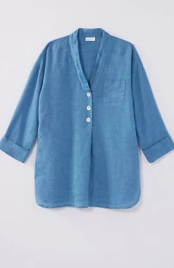 Pure Jill Yarn-Dyed Linen Button-Front Tunic | Jjill