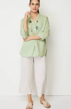 Pure Jill Yarn-Dyed Linen Button-Front Tunic | Jjill