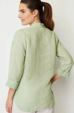 Pure Jill Yarn-Dyed Linen Button-Front Tunic | Jjill