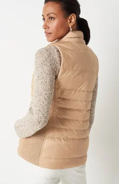 Quilted U0026 Smocked Down Puffer Vest | Jjill