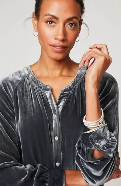 Rayon U0026 Silk Velvet Blouse | Jjill