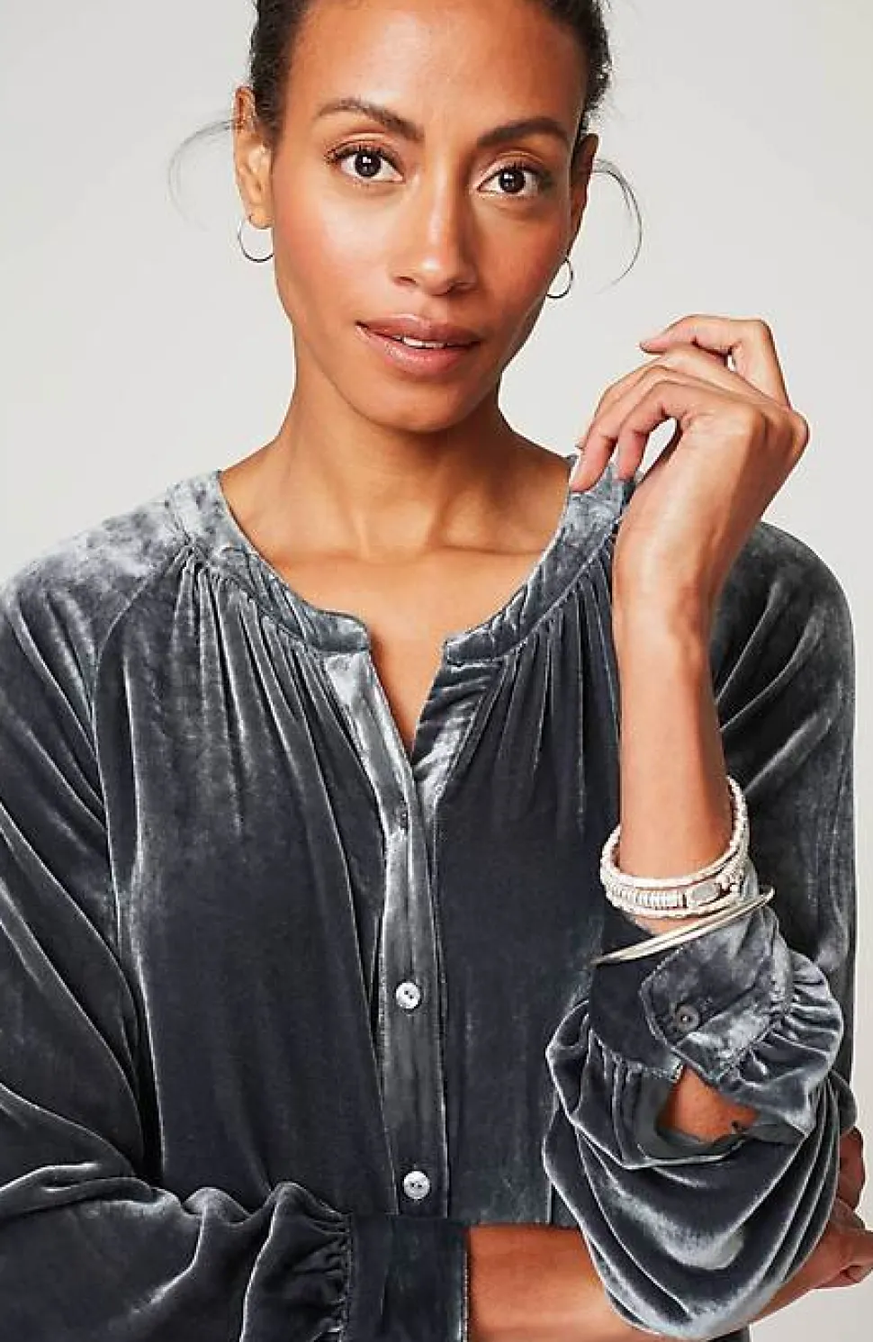 Rayon U0026 Silk Velvet Blouse | Jjill