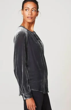 Rayon U0026 Silk Velvet Blouse | Jjill