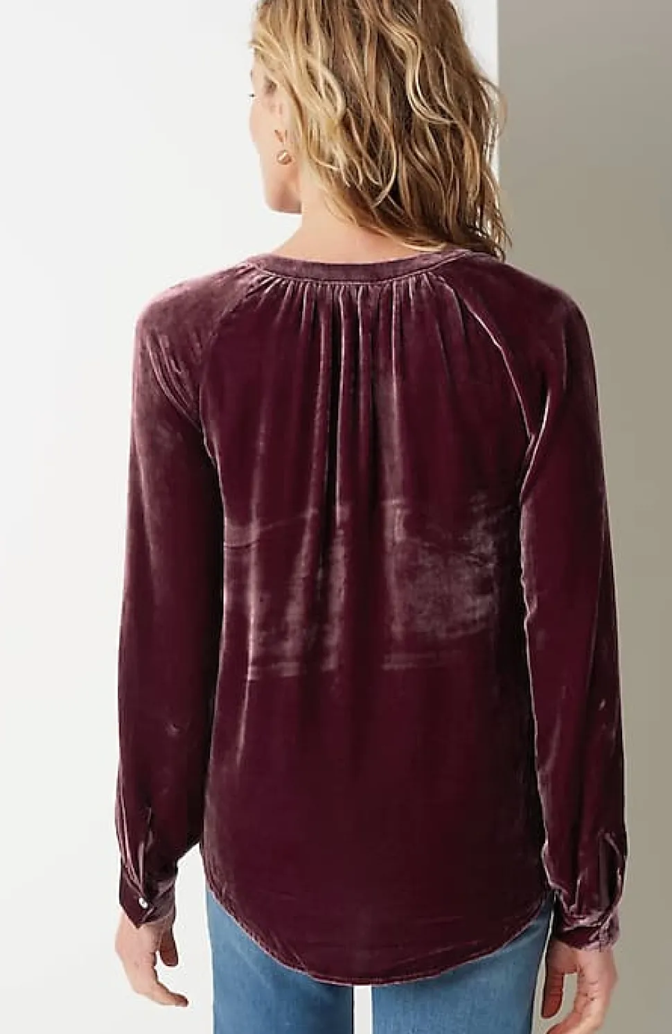 Rayon U0026 Silk Velvet Blouse | Jjill
