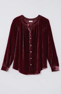 Rayon U0026 Silk Velvet Blouse | Jjill
