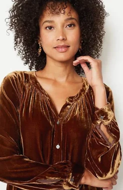Rayon U0026 Silk Velvet Blouse | Jjill