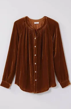 Rayon U0026 Silk Velvet Blouse | Jjill