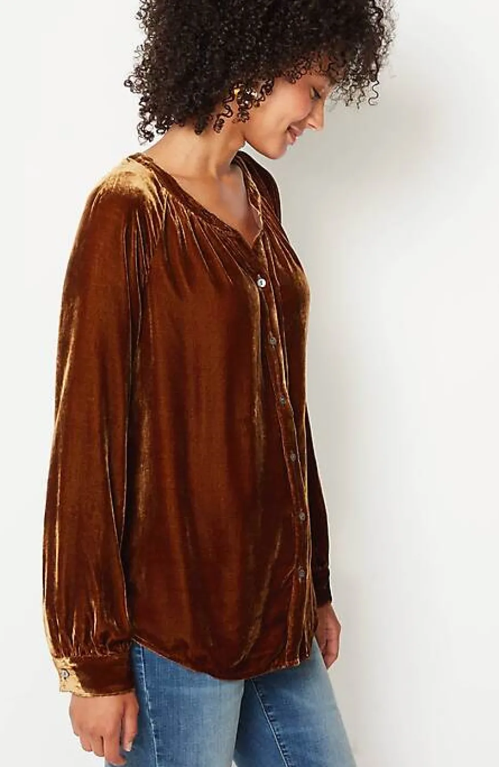 Rayon U0026 Silk Velvet Blouse | Jjill