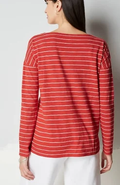 Relaxed Boat-Neck Tee | Jjill