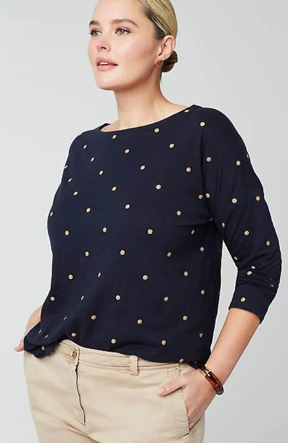 Relaxed Boat-Neck Tee | Jjill