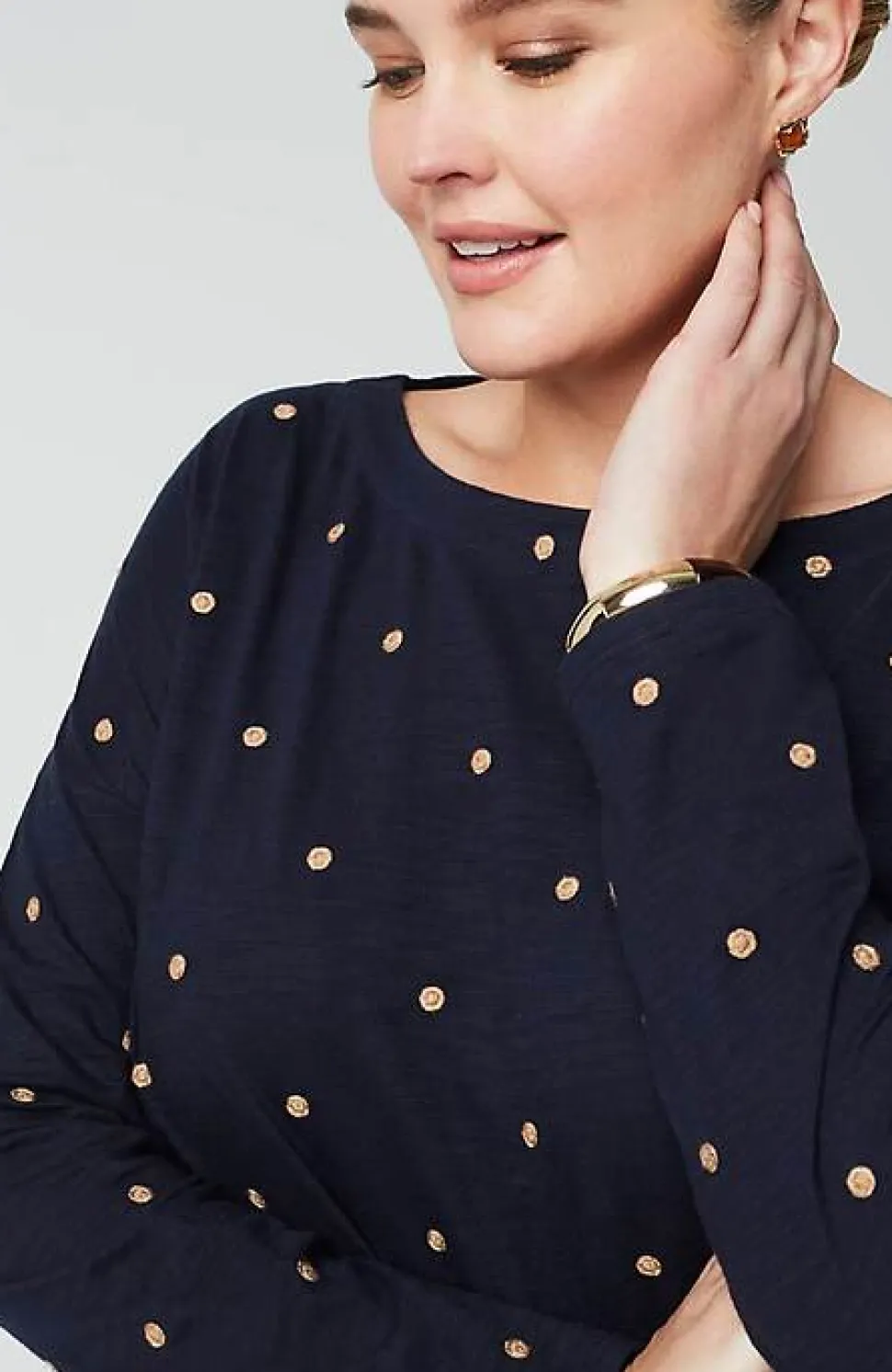 Relaxed Boat-Neck Tee | Jjill