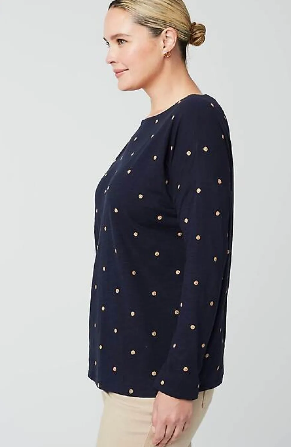 Relaxed Boat-Neck Tee | Jjill