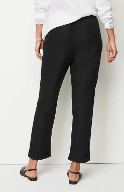 Relaxed Linen Straight-Leg Pants | Jjill