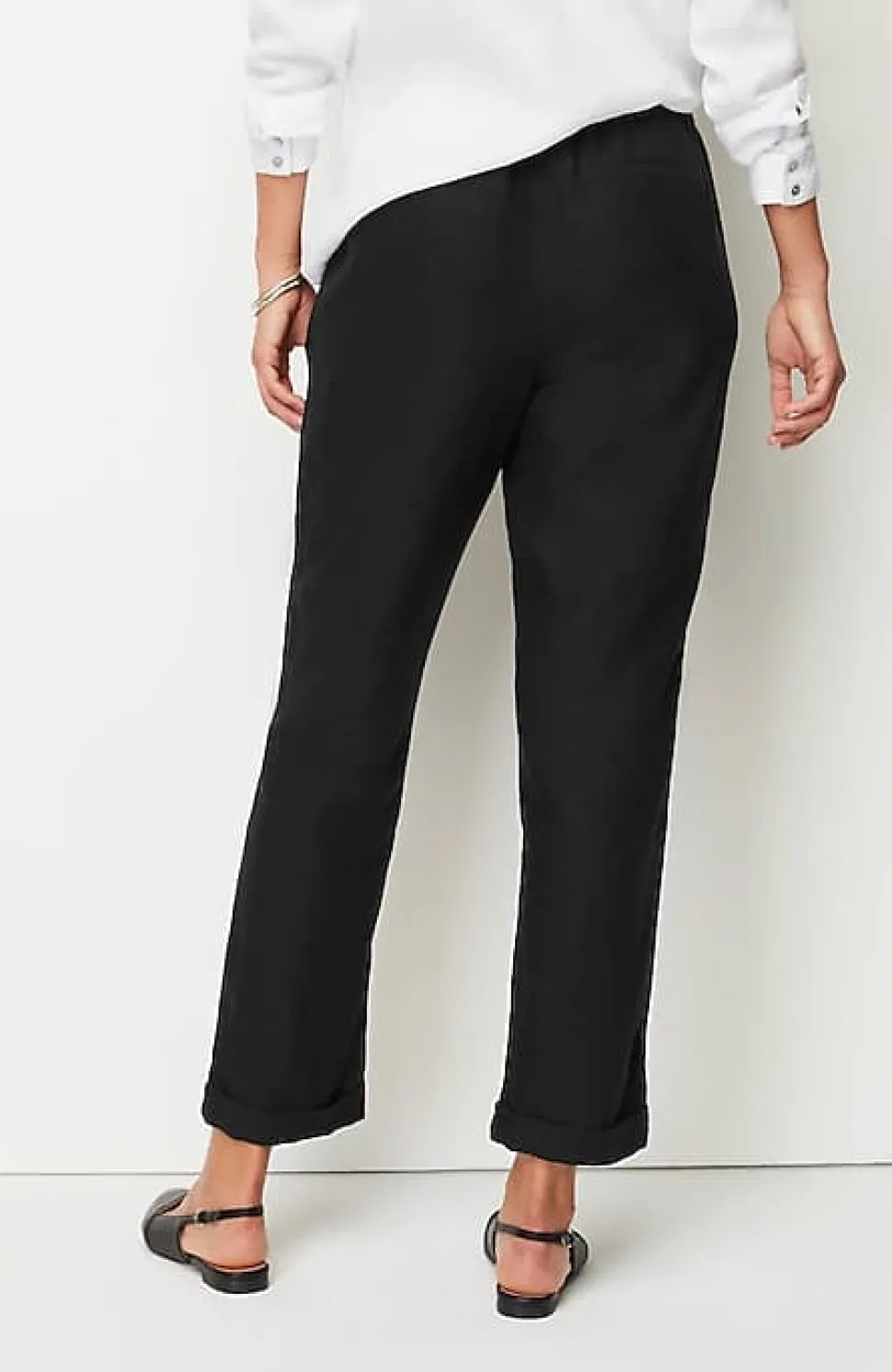 Relaxed Linen Straight-Leg Pants | Jjill