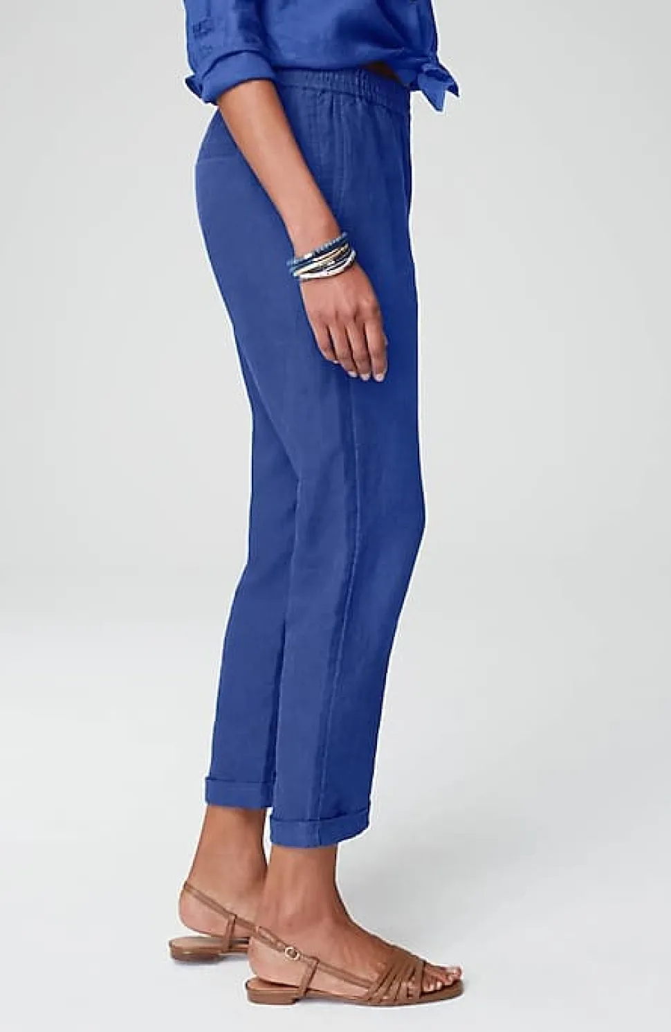 Relaxed Linen Straight-Leg Pants | Jjill