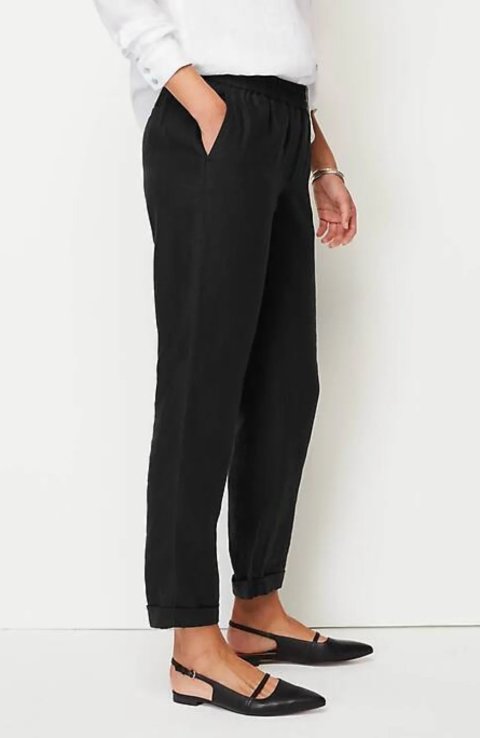 Relaxed Linen Straight-Leg Pants | Jjill