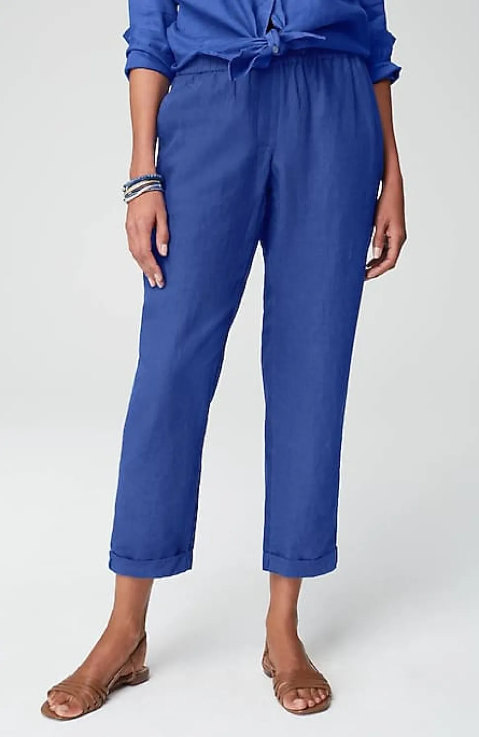 Relaxed Linen Straight-Leg Pants | Jjill
