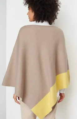 Reversible Color-Blocked Knit Poncho | Jjill