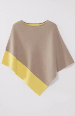 Reversible Color-Blocked Knit Poncho | Jjill