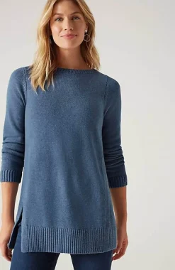 Ribbed Side-Slit Sweater-Tunic | Jjill