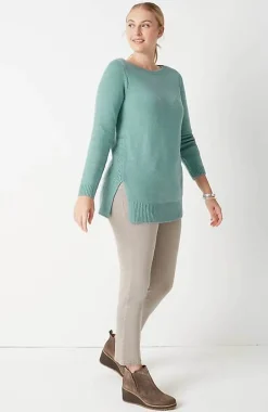 Ribbed Side-Slit Sweater-Tunic | Jjill