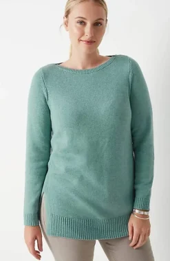 Ribbed Side-Slit Sweater-Tunic | Jjill