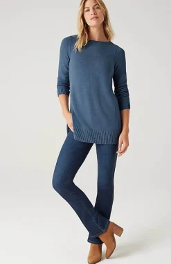 Ribbed Side-Slit Sweater-Tunic | Jjill
