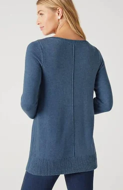 Ribbed Side-Slit Sweater-Tunic | Jjill