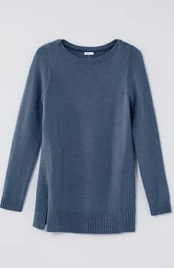 Ribbed Side-Slit Sweater-Tunic | Jjill