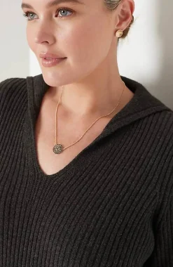 Ribbed-Stitch Collared Sweater | Jjill