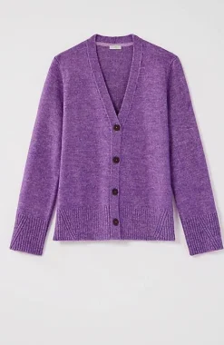 Ribbed-Trim Button-Front Cardi | Jjill