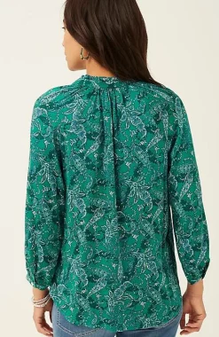 Ruffled Satin Top | Jjill