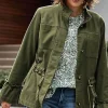 Ruffled-Sleeves Tie-Waist Jacket | Jjill