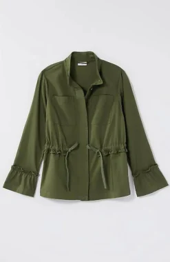 Ruffled-Sleeves Tie-Waist Jacket | Jjill