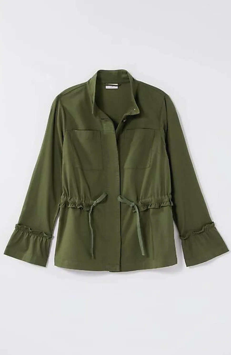 Ruffled-Sleeves Tie-Waist Jacket | Jjill