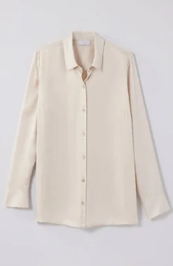 Satin Button-Front Shirt | Jjill